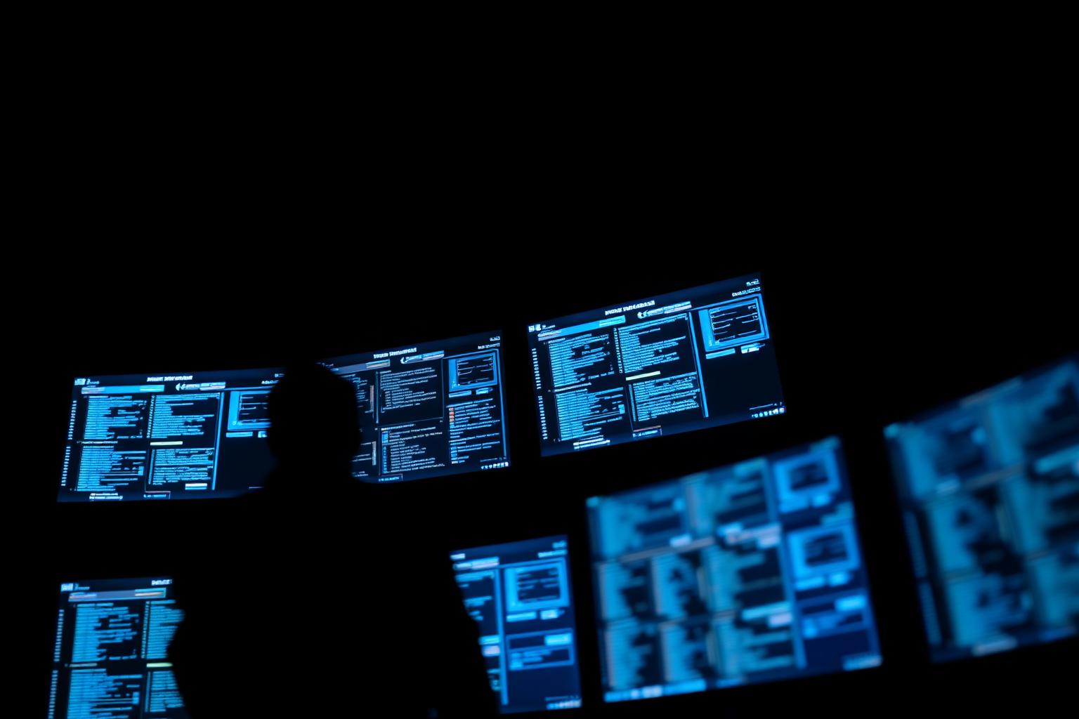 Cybersecurity Operations Center mit Monitoring-Dashboards